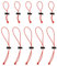 sourcing map 10pcs Elastic Cable Tie 5.9 9.84 Multipurpose Extra Thick Cable Organizer Adjustable Cable Strap Toggle Tie Reusable Tangle for Home Office Travel, Red