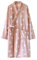 Flodxo Robe de chambre en polaire douce et confortable pour femme - Imprimé cœur - Confortable - En tissu éponge - Léger - À poils longs - Longueur totale - Pyjama, rose, L