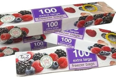 400 Xl Large Food and Sandwich Bags | Fridge Freezer Food Bags Rolls - Kids Sandwich bags | Clear Plastic Food Bags All Types of Food Preservation | KEEP FOOD FRESH (28cm x 28cm)