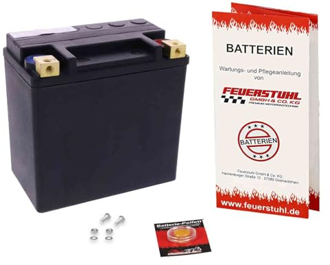 JMT Batterie passend für Harley-Davidson Sportster Forty-Eight, 2010-2022 | AGM, schwarzes Gehäuse, wartungsfrei, einbaufertig, startklar, auslaufsicher, inkl. 7,50€ Batteriepfand