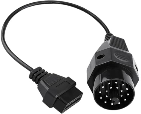 leruiyezs Adaptador OBD2 BMW 20 Pin Adapter,OBD2 20 Pin a OBD2 16 Pin,para Vehículos BMW E36,E38,E39,E46,E53,X5,Z3,Cable De Escáner Conector,Cable Adaptador para Diagnóstico