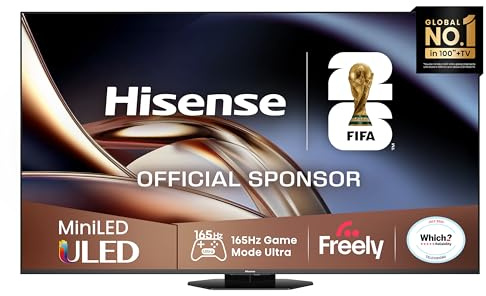 Hisense 55 inch Smart TV 55U8QTUK 2025 ULED MiniLED HDR 4K Ultra HD Black