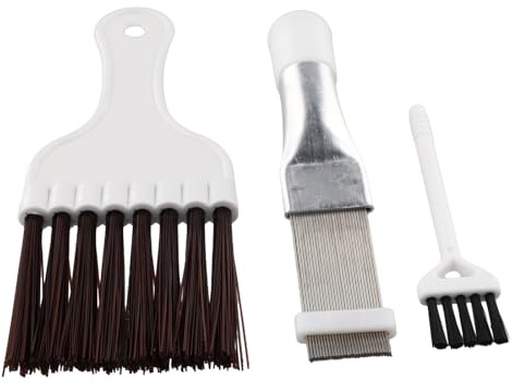 ZYWUOY 3-Piece Condenser Cleaning Kit, Fin Comb and Brush Set for AC Coils Refrigerator Evaporator, Plastic Maintenance Tools for Home Appliances