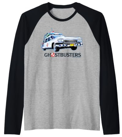 Ghostbusters Logo Ecto 1 New York NYC, 80er, 1984, Film, altmodisch Raglan