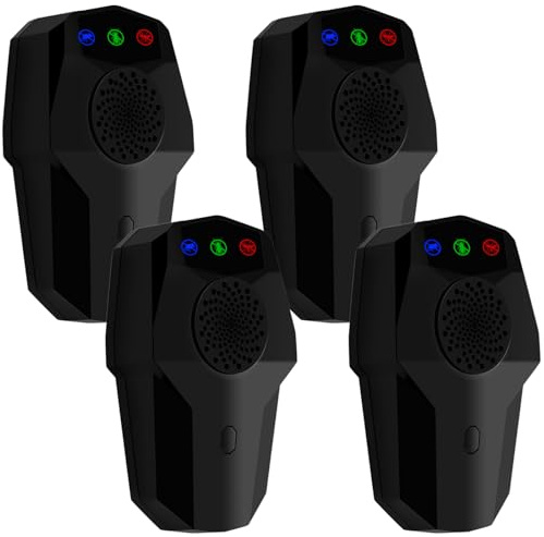 Repelente Ultrasónico de Plagas, 4 Pack Electrónico Repelente Mosquitos Insectos Control de Plagas,Repelente Ultrasónico Ratas para Interiores Anti Cucarachas, Moscas, Mosquitos, Ratones, Arañas