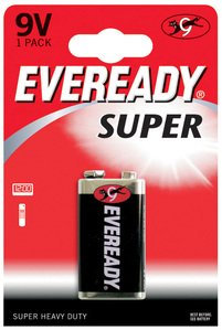 Eveready 622754 Super 9 Volt Battery Pk 1
