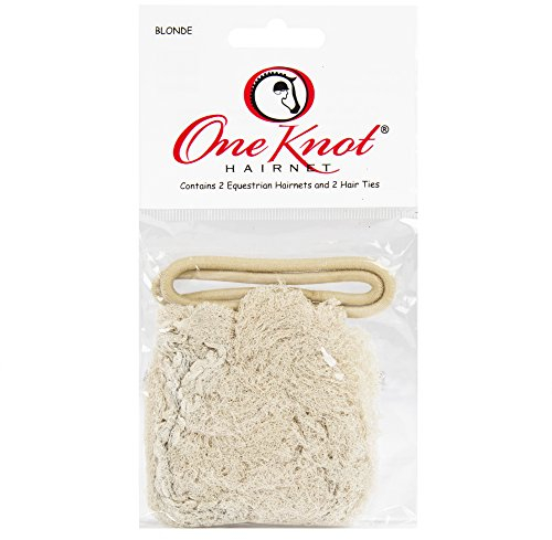 One Knot HAIRNET Mit 2 Komfort-Haarnetzen und 2 passenden Haargummis, blond
