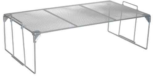 Zeller 17758 Schuhregal, stapelbar, Mesh 57 x 30.5 x 16.5 cm, Schwarz