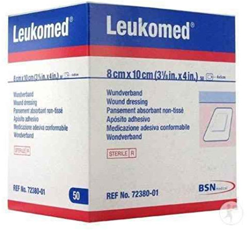 BSN Medical Leukomed - Apósito adhesivo para heridas (5 unidades, 8 x 10 cm)