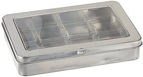 Ranger Pad-Storage Tin Aufbewahrungsdose für 12 Mini Distress Ink Stempel, Durchsichtig, c1