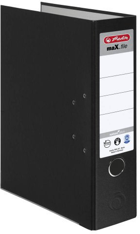 Herlitz maX.file nature plus Pappordner Rückenbreite 8,0 cm schwarz