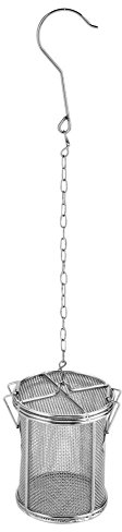 Teefilter Teesieb Abtropfschale Edelstahl Gewürze Sieb Tee Ball mit Kette Separation Korb Filter Küche Werkzeug für Tasse Teekannen Töpfe Suppe (8 * 10cm)