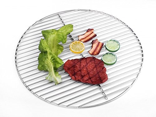 HeRo24 Edelstahl Grillrost 44,5 cm 6/4 mm für Kugelgrill 45-46-47 cm auch Weber 47