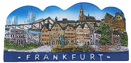 Frankfurt Deutschland 3D Kühlschrankmagnet Touristische Souvenirs Harz Magnetische Aufkleber Kühlschrankmagnet Home & Kitchen Dekoration aus China
