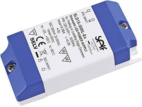 Self Electronics SLD15-300IL-ES LED-Treiber Konstantstrom, 14,4 W, 300 mA, 24-48 V/DC, dimmbar, Überspannung, Überladung