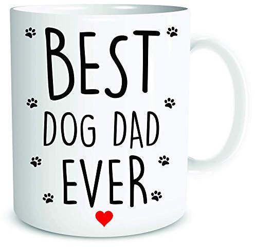 Best Dog Dad Ever Coffee Mug Gift for Dad Mugs Father's Day Birthday Christmas Present from The Dog WSDMUG1871
