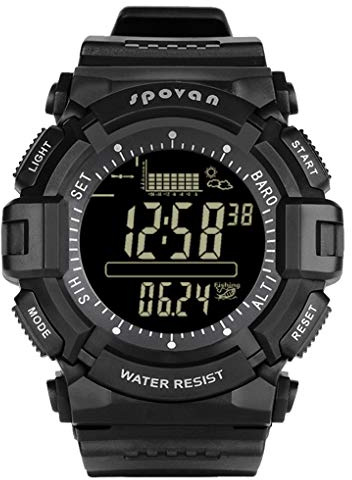 ZYElroy Sport Watch Women Men Outdoor Fishing Round Dial Wristwatch Altimeter Barometer Thermometer