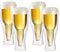 infactory 4 verres à bière à double paroi - 33 cl