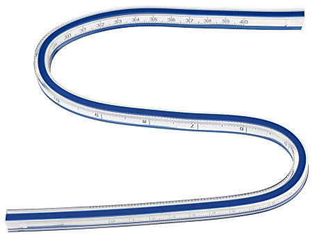 flexibles kurvenlineal 30 cm + Flexibles Lineal, Zeichnen Malen Grafik und Garment Design Curve Ruler Flexibles Messwerkzeug(40cm)