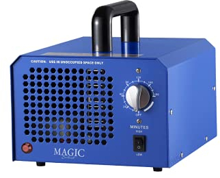 Generador de Ozono 3500-7000mg/h con Placa de Cerámica y Temporizador. Máquina Purificadora de Aire y Eliminación de Malos Olores (CER AZUL)
