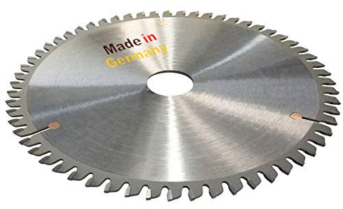 Trapez Flachzahnung Sägeblatt 216 x 30 mm 60 Z HM TFN Zähne Spanabweiser Tischkreissäge Wippkreissäge Kunststoffe Holzplatten Spanplatten Laminat Kreissägeblatt 216mm x 30mm x 2,8 mm