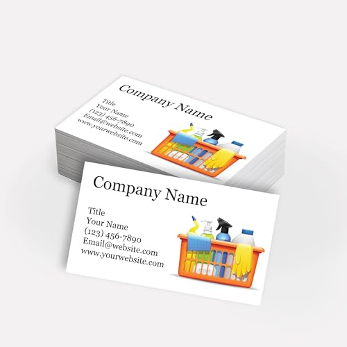 DISCOUNTCARDSTOCK.COM Personalized Business Cards - 3.5 x 2 - White, 300GSM, 100 Cards (Cleaning)