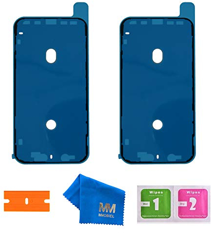 MMOBIEL 2 x LCD-Dichtung, selbstklebend, wasserdicht, kompatibel mit iPhone 11-6,1 Zoll, Schwarz, für LCD-Bildschirm, inkl. Werkzeugset