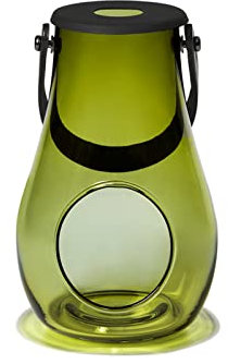 Holmegaard DWL Laterne, Glas, olivegrün, H16,5 cm