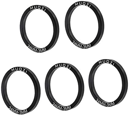 5 stücke Fahrrad Tretlager Dichtung Fahrrad Kurbelgarnitur Unterlegscheibe Aluminiumlegierung Spacer, 24MM T3MM
