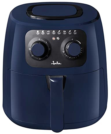 Jata JEFR1224 Freidora Aire Sin Aceite 4,2 litros, Air fryer Caliente con Temperatura máxima de 200°, Temporizador de 30 min., Cestillo y Rejilla antiadherentes, Fácil limpieza, Cocina sana, 1300 W
