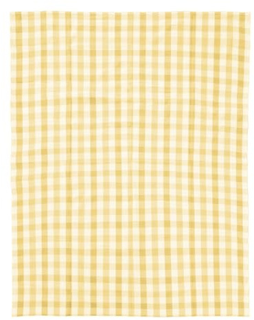 Premier Housewares Thread & Loom Toasted Garden Yellow and Yellow Striped Tablecloth Vibrant Design, 100% Cotton, Absorbent, Ideal for Everyday Use, 180 x 140 cm