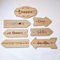 Lot 7 flèches directionnelles en bois | 45 x 13 cm | Décoration mariage - Panneaux de signalisation - Signalétique mariage à accrocher | Bienvenue, Vin d'honneur, Cérémonie, Dancefloor...