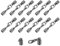 sourcing map 20Sets 5mm Leather Cord End Caps with Lobster Claw Clasps, Barrel Terminators for DIY Making Leather Bracelets, Metallic Black