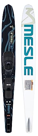 Mesle Monoski Freecarve mit D3 Leverage Blackout Bindung, Slalom Ski, Tunnel Wasser-Ski für ambitionierte Slalom-Fahrer, mit Aluminium Finne