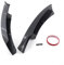 2 Stück Frontstoßstange Seitensplitter Spoiler Lippe Abdeckungen Glänzend Schwarz Frontstoßstange Seitensplitter Für BMW 3er E90 M-Tech LCI 2009–2012
