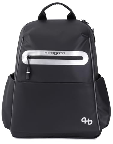 Hedgren 1 COMP BACKPACK BLACK Einheitsgröße Unisex Erwachsene, schwarz, Talla única, Casual