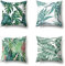MQWDGJ 4er Set Kissenbezüge Tropische Blätter Grün Pflanze, Dekorativ Kissenhülle 45 x 45 cm, Tropische Pflanze Blätter Kissenbezug, Dekokissen Sofakissen für Couch Auto Schlafzimmer