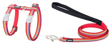 Red Dingo Hundegeschirr Rainbow, 21-35 cm, Rot, Mehrfarbig