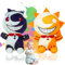 VEghee 2PCS Sundrop FNAF PlüSchtiere, Moondrop FNAF Cartoon Clown Puppen, Kawaii Sundrop Moondrop FNAF Security Breach Plüsch, Clownfigure Plüschkollektion Geschenke für Kinder und Fans.