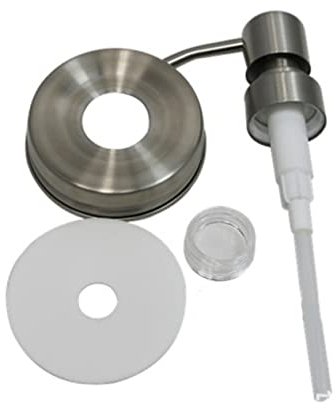 PRETYZOOM Stainless Steel Lotion Pump Fit Mason Jar Soap Dispenser Lid Replacement