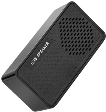 Soundbar USB Compatta Nera in Plastica, Mini Altoparlante Plug And Play | Leggera e Facile da Trasportare, per Tablet e Giochi, Collegamento USB