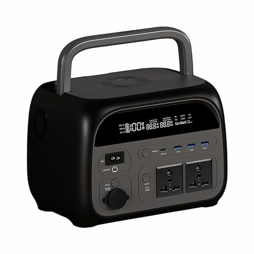 FXNFXLA Centrale Elettrica Portatile, Generatore Solare da 300 W/500 W/600 W, Uscite Ca A Onda Sinusoidale Pura 110 V-240 V per Blackout di Emergenza da Viaggio in Campeggio All'aperto