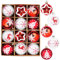 Bolas De Navidad, 12 PCS Bolas Arbol De Navidad, Bolas Navidad, Adornos para Arboles de Navidad con Ganchos para Colgar, Decoracion Navidad, Bolas De Navidad Grandes para Bodas, Cumpleaños - 6CM