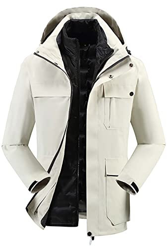 Générique 2024 Femme Manteau Classique 3 En 1 Manteau Femme Mode Blouson Veste De Pluie Mi-Long Imperméable Léger Et Respirant Veste à Capuche Coupe-Vent D'extérieur Pas Cher