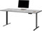 Planetmöbel höhenverstellbarer Schreibtisch elektrisch Tischgestell höhenverstellbar, mit Memory-Funktion, höhenverstellbarer Schreibtisch, Standing Desk 160 x 80 cm, weiß grau