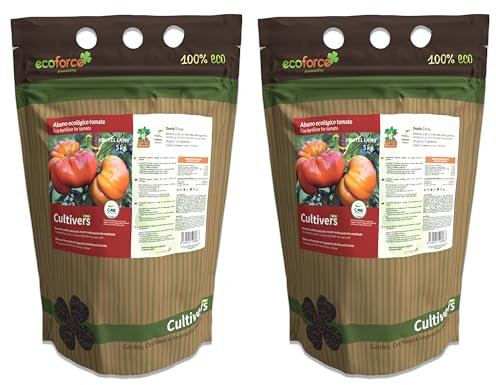 CULTIVERS Abono Tomates Ecológico de 2x5 kg. Fertilizante de Origen 100% Orgánico y Natural Microgranulado. Mejora la Productividad tus tomateras