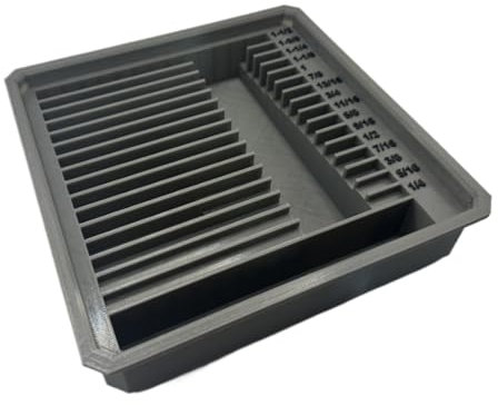 GarageInOrder 3d Printed Insert for Milwaukee Packout and Diablo SPEEDemon Spade Bits (Industrial Gray)