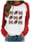 Generisch Pullover Damen Farbblock Teenager Vintage Hoodie Lustig Pullover Oberteile Aufdruck Damenpullover Langarmshirts Winterpulli Mode Sport Lässig Sweatshirt Ohne Kapuze Langarm Winterpullover