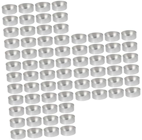 HAPINARY 150 Pièces Bougie Coquille En Aluminium Pots De Bougies Vides Récipient Rond Avec Couvercle Chandeliers Coniques Bougeoir Chauffe-plat Boîtes De Conserve De Bougies Artisanales Thé
