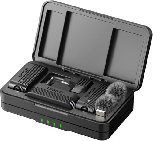 Wireless Lavalier Microphone Lapel Mic for all Camera and Phone Video Podcast Vlog YouTube